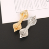 Minimalist Solid Color Bow Stripe Hair Clip