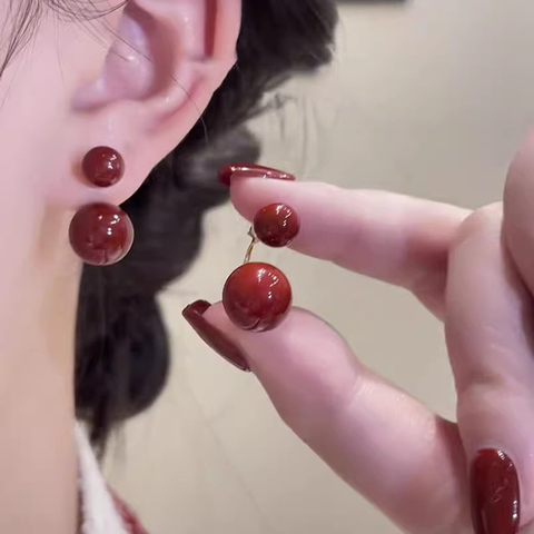 High-End Two-Way Ball Earrings, Timeless Chic Ear Jewelry for All Occasions