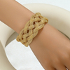 Vintage Braided Gold Cuff Bracelet | Intricate Woven Metal Bangle