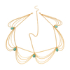 European Multi-Layer Turquoise Drop Head Chain for Women