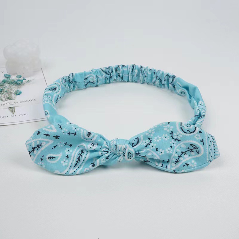 Boho Paisley Bow Headband Set | Elastic Bandana Hair Bands