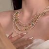 Vintage Dopamine Multilayer Pearl Necklace