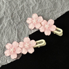 Glitter Pink Cherry Blossom Hair Clips