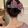 Spring Summer Color Block Bow Hair Claw Clip