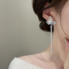 Golden Flower Long Tassel Drop Earrings