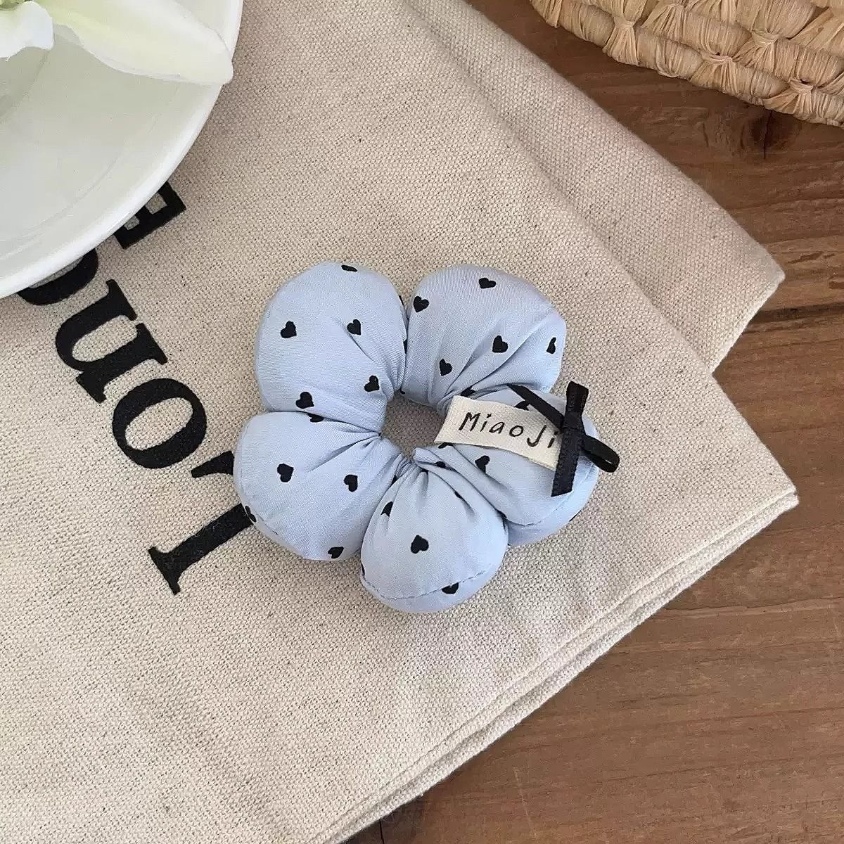 Cute Floral Scrunchies Hair Ties for Girls