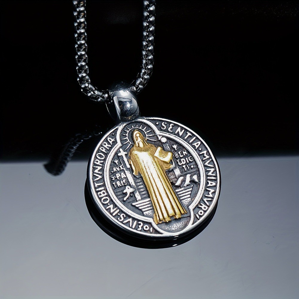 Vintage Portrait Pendant Necklace