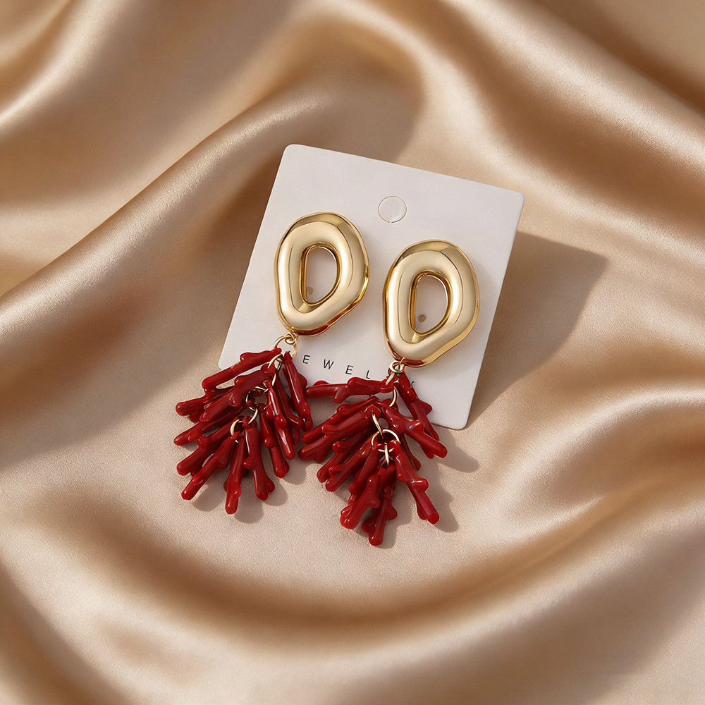 Ocean Style Coral Earrings for Women
