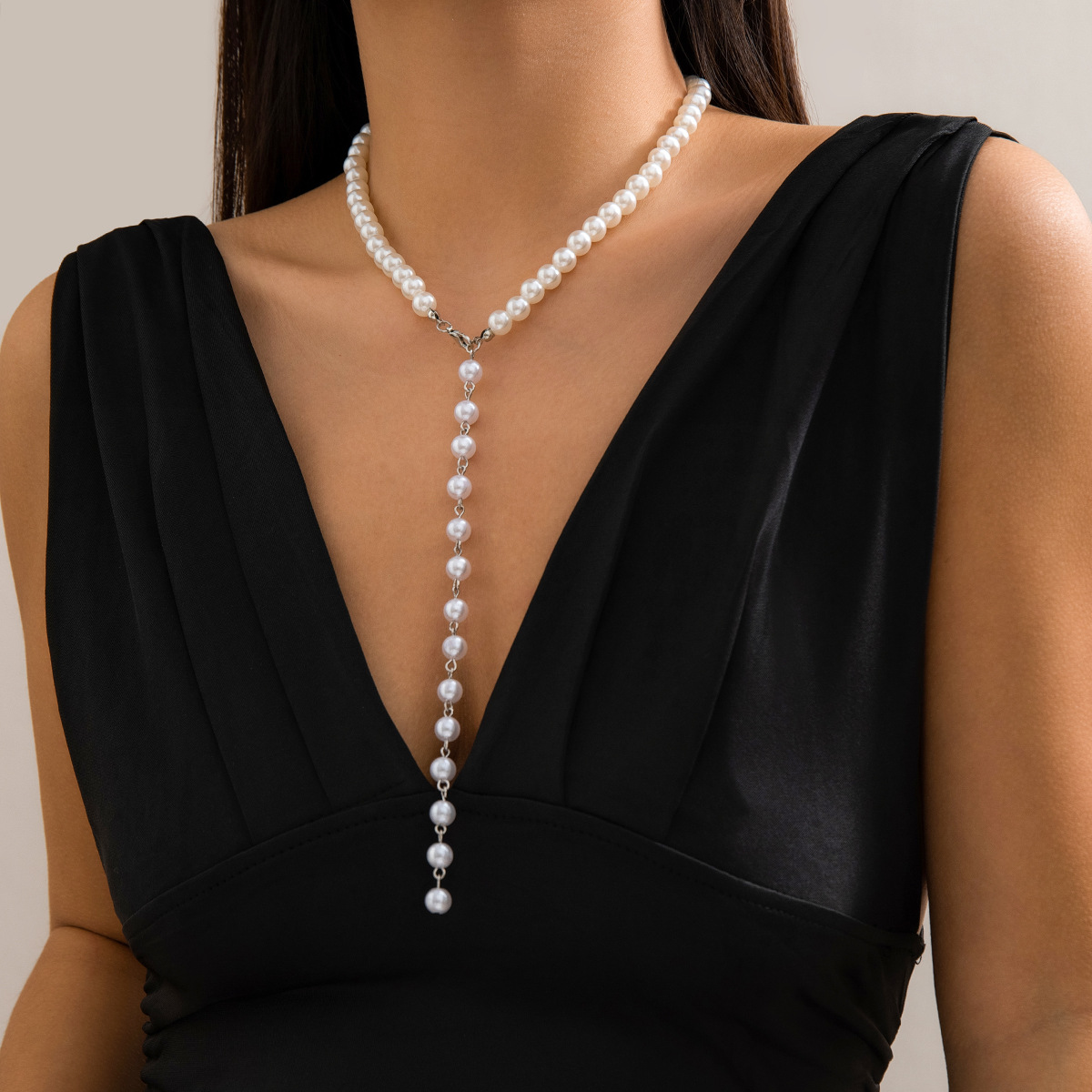 Vintage Beaded Long Tassel Necklace