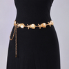Seashell Starfish Link Waist Chain - Boho Beach Adjustable Dress Belt