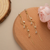 French Light Luxury Long Leaf Tassel Earrings