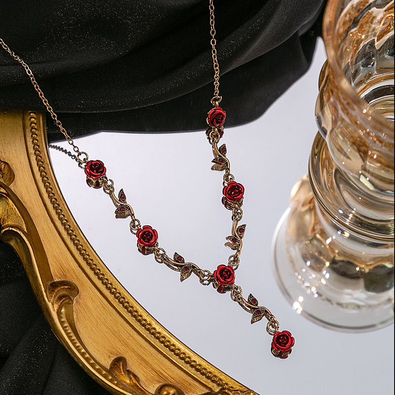 French Vintage Rose Jewelry Set