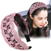 Wide Lace Breathable Headband for Women - White Hair Coverage