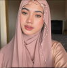 Modest Muslim Headscarf Luxury Pearl Embellished Soft Breathable Fabric Ideal for Daily & Formal Wear
