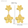 Tassel Flower Stainless Steel Earrings Luxury Earrings