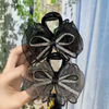 Shiny Bow Polka Dot Mesh Hair Claw