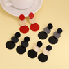 Creative Geometric Round Patch Earrings
