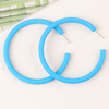 Matte C-Hoop Earrings for Women - Retro Oversized Open Hoop Earrings Lightweight Statement Jewelry