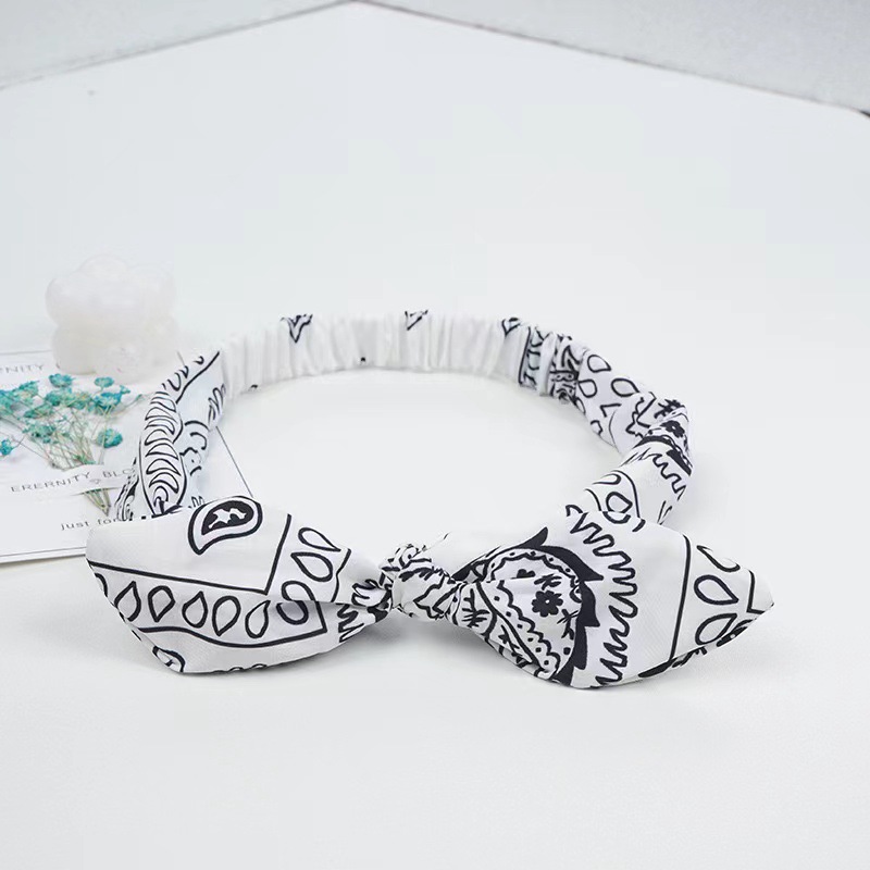 Boho Paisley Bow Headband Set | Elastic Bandana Hair Bands