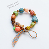 Cute Cartoon Ceramic Beaded Bracelet Set Handmade Adjustable Animal Food Charm Bracelets