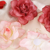 Oversized Chiffon Rose Flower Earrings for Women