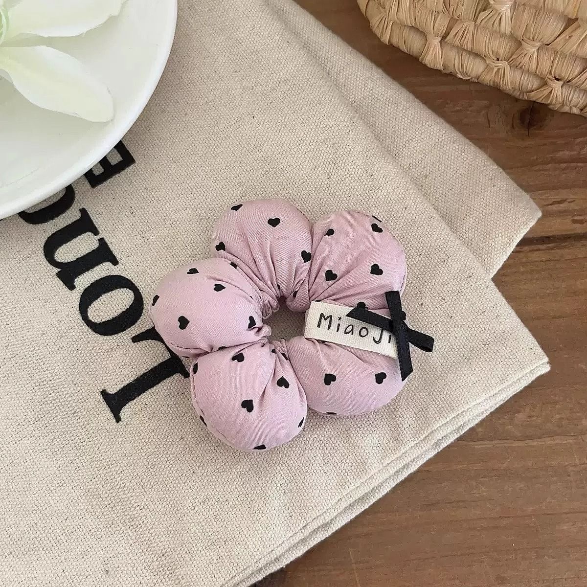 Cute Floral Scrunchies Hair Ties for Girls