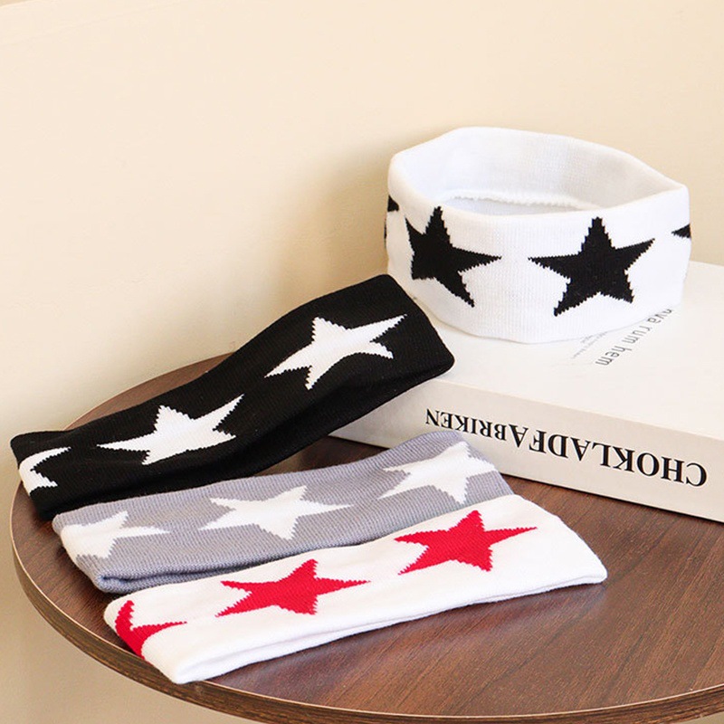 Five-pointed Star Wool Knitted Hip-hop Hairband