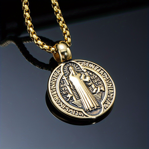 Vintage Portrait Pendant Necklace