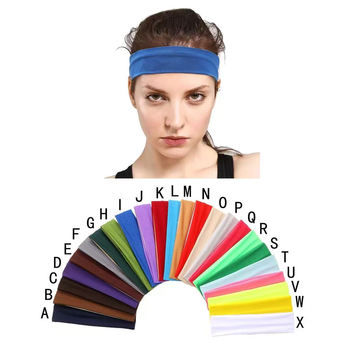 Boho Soft Stretch Headbands for Women – Non-Slip Hair Bands for Yoga Workout And Daily Wear Multiple Solid Colors Available