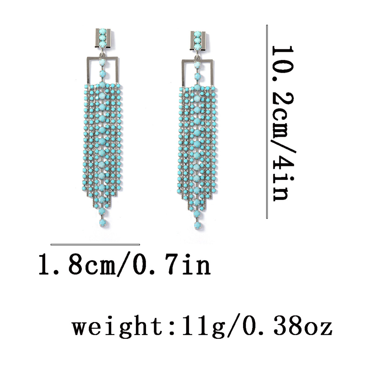 Cross-Border Long Geometric Tassel Earrings for Women