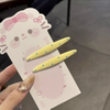 Creamy Polka Dot Duckbill Clips Macaron Color Hair Barrettes Sweet Side Hair Pins