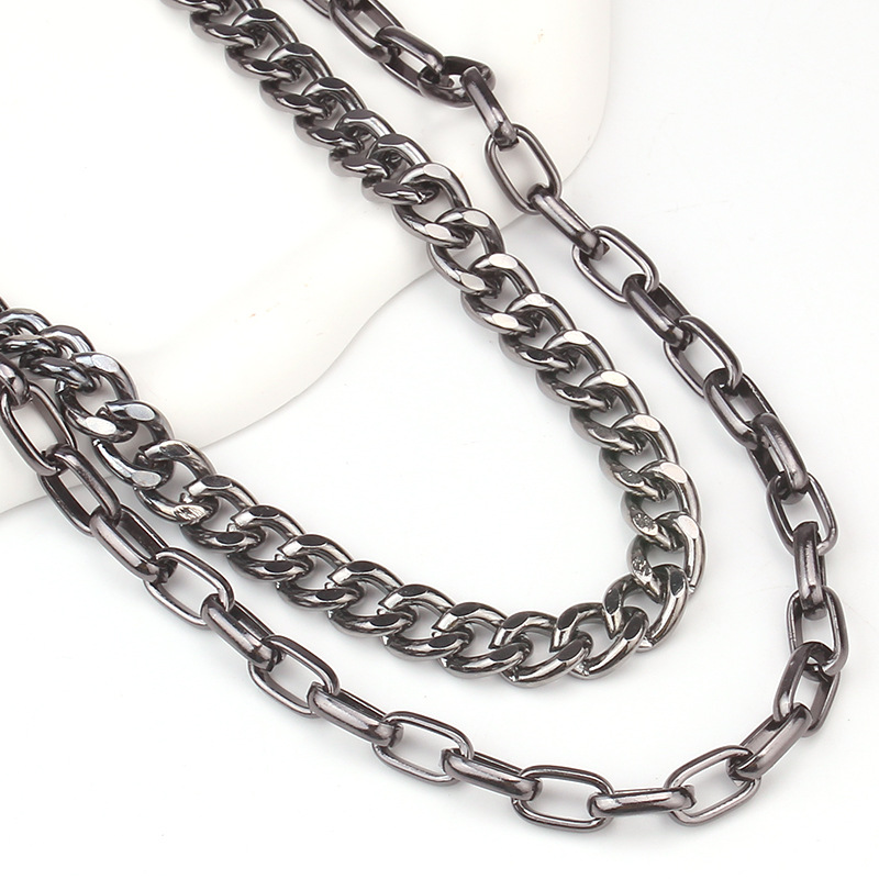 Double Layer Spike Ring Pant Chain - Techwear Punk Streetwear Accessory