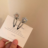 Star Rhinestone Hair Clips Pink Opal Star Side Barrettes Luxury Hair Pins