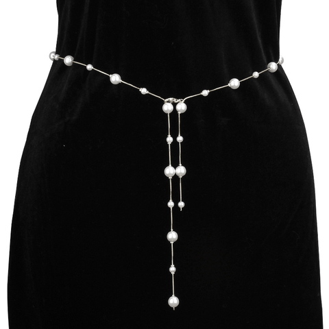 Faux Pearl Drop Waist Chain