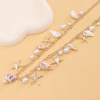 Seashell Starfish Pearl Chain Belt - Beach Boho Adjustable Waist Jewelry