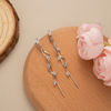 French Light Luxury Long Leaf Tassel Earrings