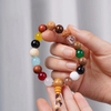 18-Element Multicolor Beaded Mala Bracelet