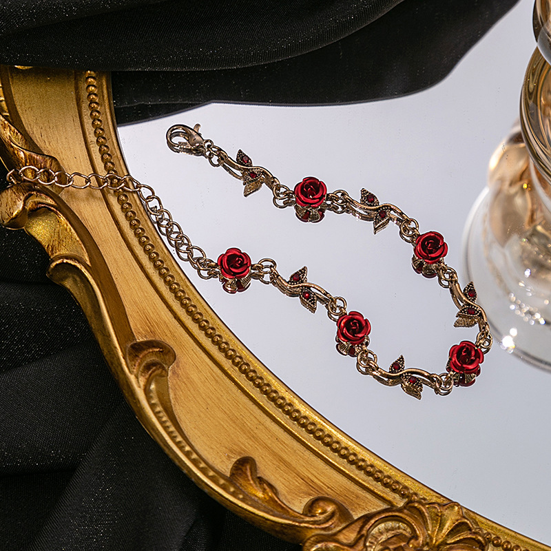 French Vintage Rose Jewelry Set