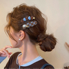 High-End Heart Color Block Hair Clip