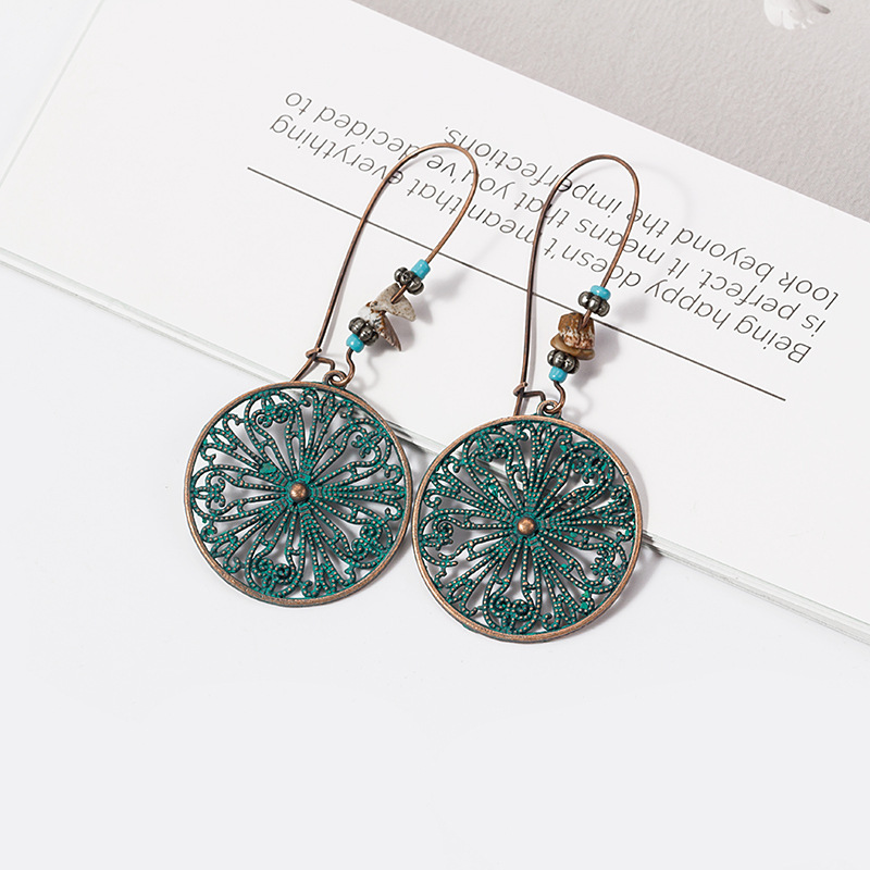 Bohemian Ethnic Retro Hollow Geometric Earrings