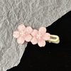 Glitter Pink Cherry Blossom Hair Clips