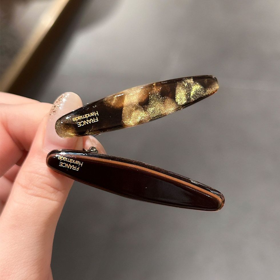 Korean Style Gold Foil Acetate Hair Clips