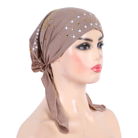 Rhinestone Tie Turban • Sparkle Comfort