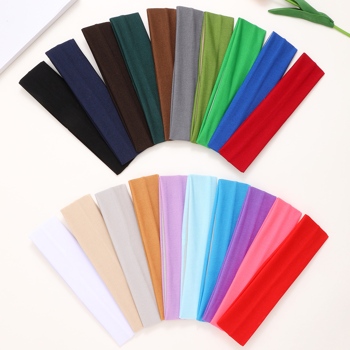 Boho Soft Stretch Headbands for Women – Non-Slip Hair Bands for Yoga Workout And Daily Wear Multiple Solid Colors Available