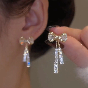 Bow Diamond Crystal Earrings