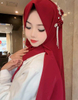Premium Chiffon Hijab Set with Matching Floral Hair Accessory – Modest Fashion for Eid & Events