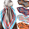 New Vintage Print Satin Square Scarf 90*90cm