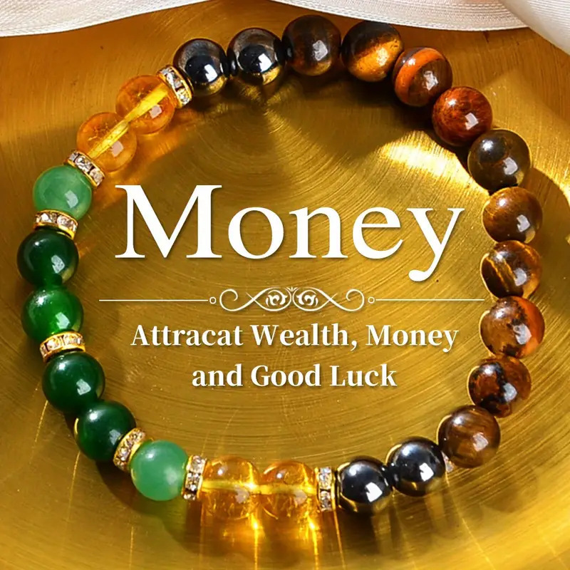 Natural Stone Beaded Bracelet | Healing Crystal Jewelry