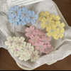 Sweet Pink Cherry Blossom Embroidered Hair Clips