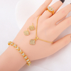 Luxury Rhinestone Geometric 4-Piece Jewelry Set